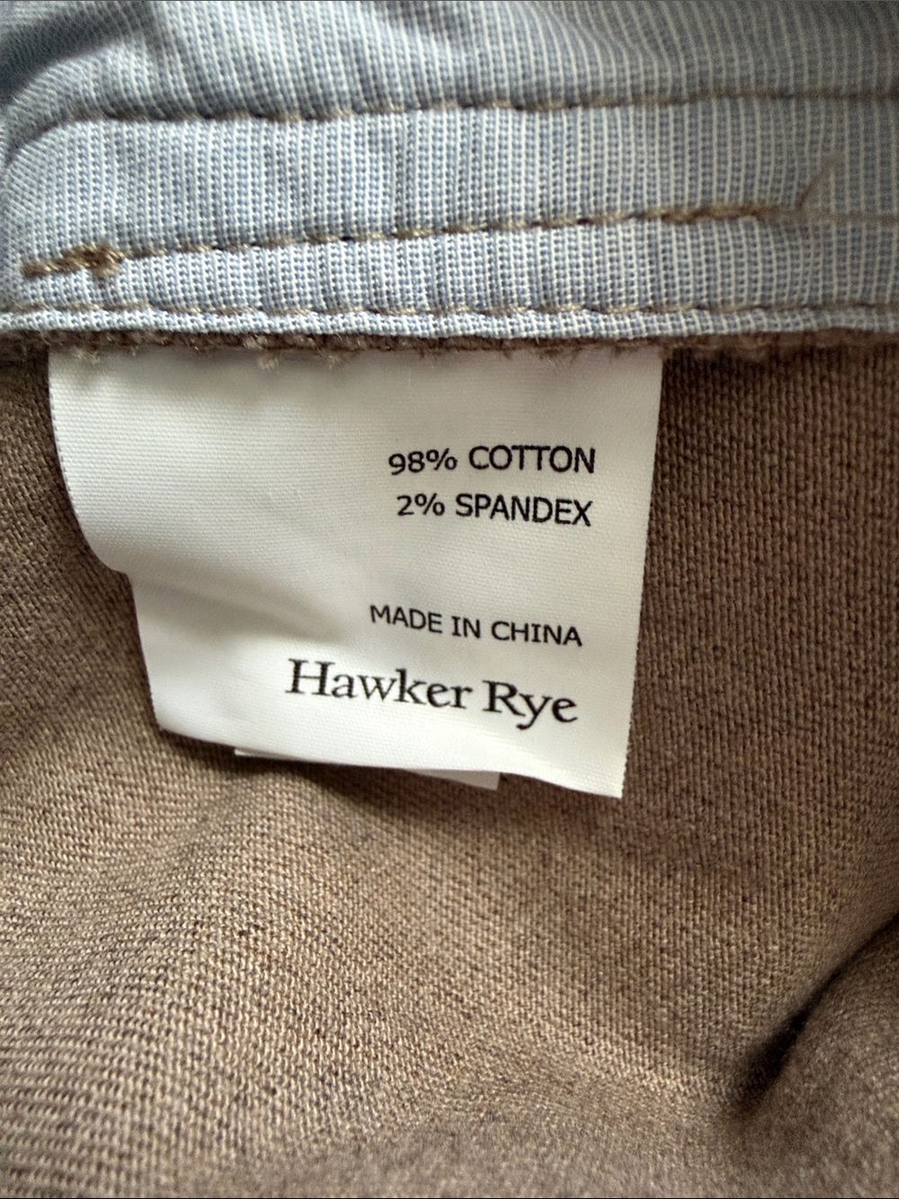 Hawker Rye Men's Brown Classic Straight Chino Pants - Picture 11 of 15